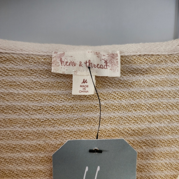 Hem & Thread Colorblock Striped Hoodie - Size Medium - Picture 8 of 12